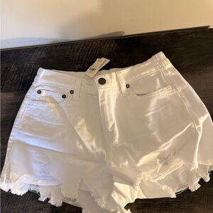 Aerie White Jean Shorts for Women NWT